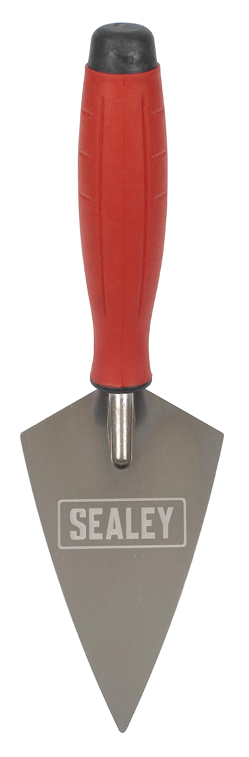 Sealey Stainless Steel Sharp Pointing Trowel - Rubber Handle 140mm - T1222, Silver - Image 3