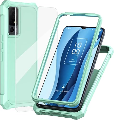 Ailiber Funda para TCL 40 X, TCL 40XE funda de teléfono de 6.56 pulgadas con protector de pantalla, protección de estructura de doble capa,