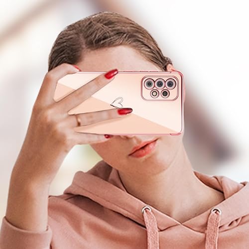 Miniatura 5 de ZTOFERA Funda Samsung Galaxy A52A52S 5G, bonito borde chapado con patrón de corazones de amor con protección para lente de cámara, funda para Galaxy