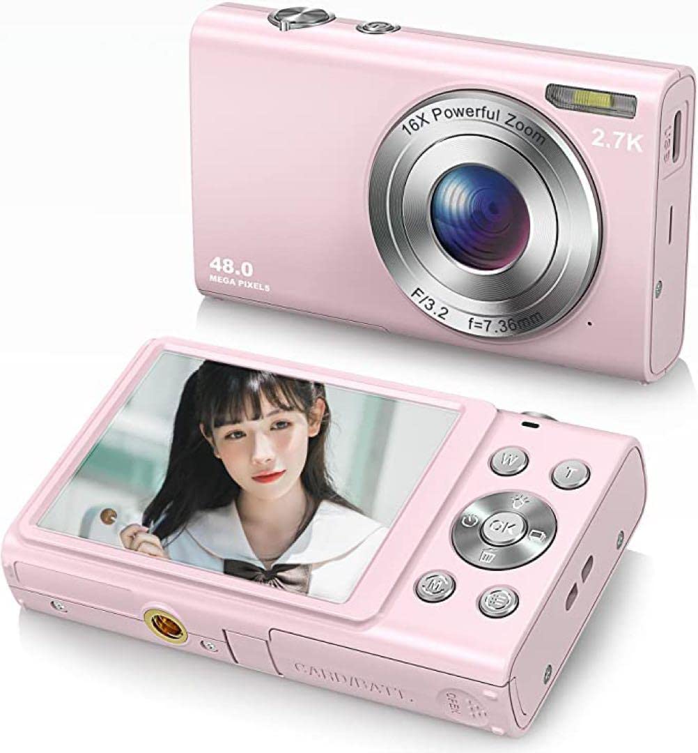 【新品】デジカメ4K動画撮影 OK‼️5000万画素 コンパクトカメラ‼️ピンク‼️ Amazon.co.jp: ピンク デジカメ4800万高画素 2.7K オート
