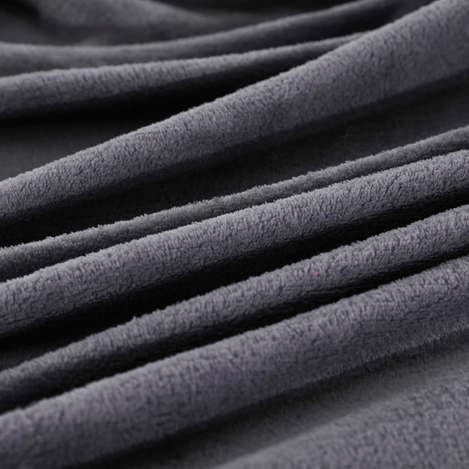 Flannel Fitted Sheet King Size,Velvet Fitted Sheet Plush Shaggy Ultra Soft Fuzzy Sheet with 15''Deep Pocket,Dark Gray,1 Pack(Not Include Pillowcases)