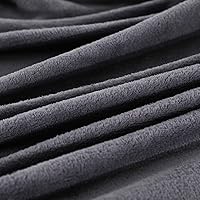 Vista 6 de Flannel Fitted Sheet Twin Size,Velvet Fitted Sheet Plush Shaggy Ultra Soft Fuzzy Sheet with 15''Deep Pocket,Dark Gray,1 Pack(Not Include Pillowcases)