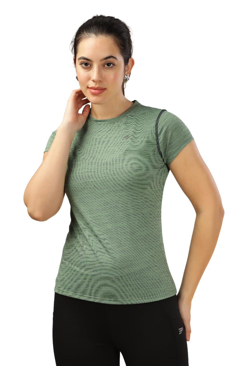 3rd planet Women T-Shirt | Emboss Texture Print | Round Neck | Sweat Resistant | 5 in 1 Penta Tech | UV Protect Upto SPF- 50 | Cooling | Anti-Odour | Outdoor| Sports | Gym-picture-16