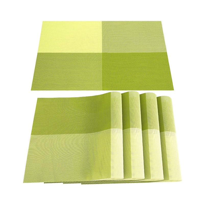 Set de table vinyle tissé isolant et dessous de verre haut de gamme pour séjour