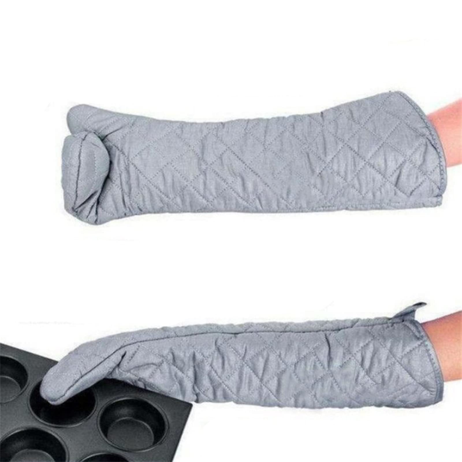 Gants de Cuisine créatifs for Four à Micro-Ondes, Longs Gants de Cuisine for Barbecue, en Coton résistant à la Chaleur, for la Cuisson au Barbecue