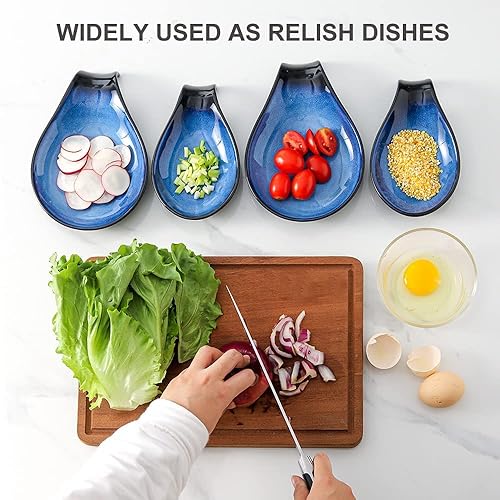 Miniatura 5 de Nihow Soporte de cuchara de cerámica soporte de cuchara de 5.5 pulgadas para encimera de cocinaencimeraestufa - Soporte estable y resistente al