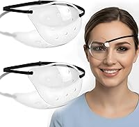 Vista 9 de Protector ocular para cirugía de cataratas, paquete de 2 parches médicos con correa ajustable para la cabeza para dormir después de cataratas