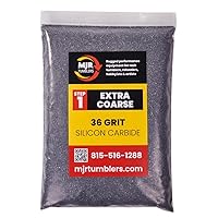 Vista 9 de 5 libras de grano de pulido de roca de carburo de silicio grueso MJR Tumblers Premium 60/90 para el paso/etapa 1, MJR Tumblers es una empresa