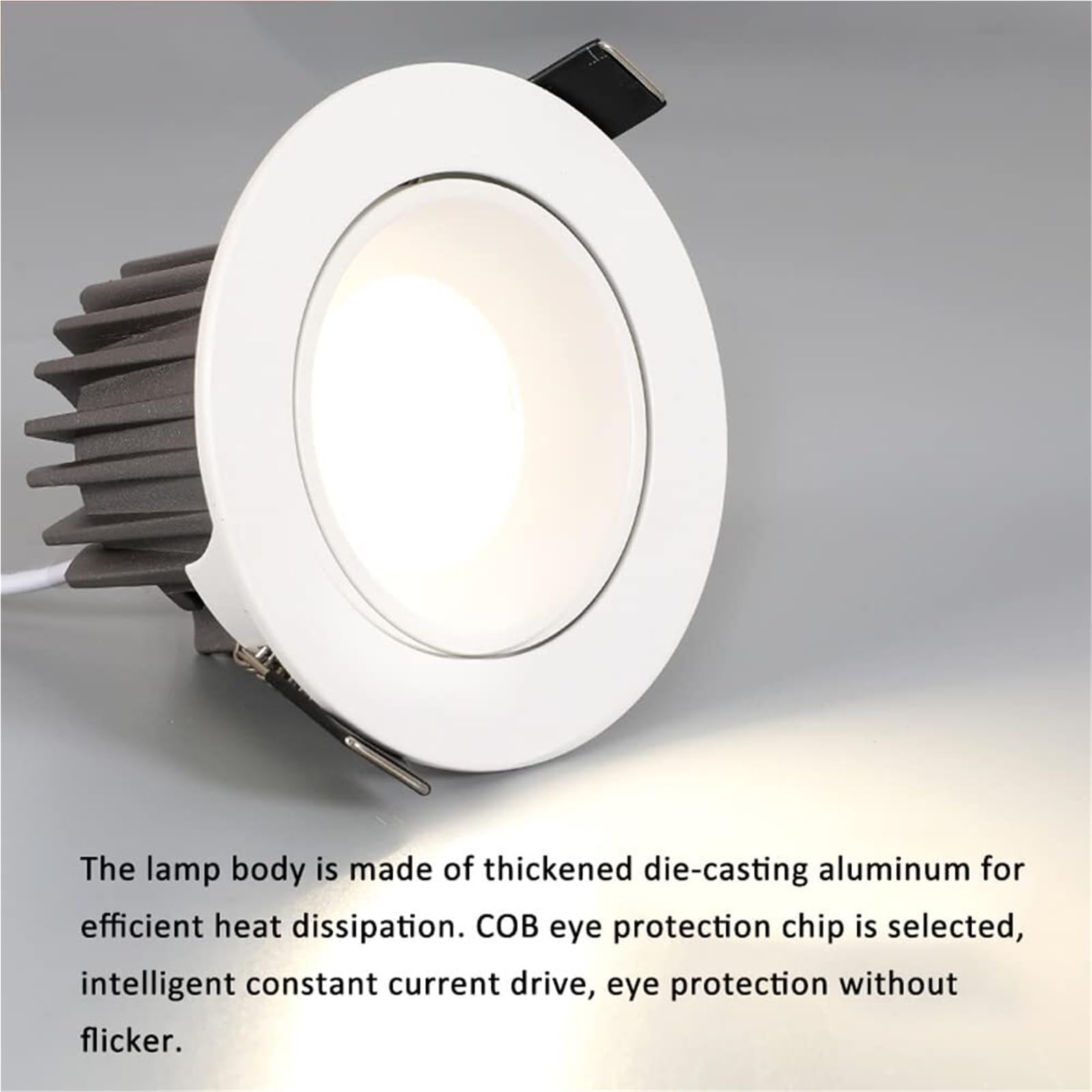 Zestaw 8, 2/3 cala zintegrowany. Downlight Canless wpuszczane światło 5W, 7W, 10W, 12 W, 15 W przeciwodblaskowa lampa sufitowa do miejsc publicznych, 3 temperatury barwowe (12 W, neutralne