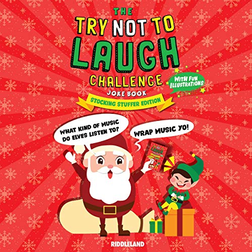 Cover art for The Try Not to Laugh Challenge Joke Book: Christmas Stocking Stuffer Edition