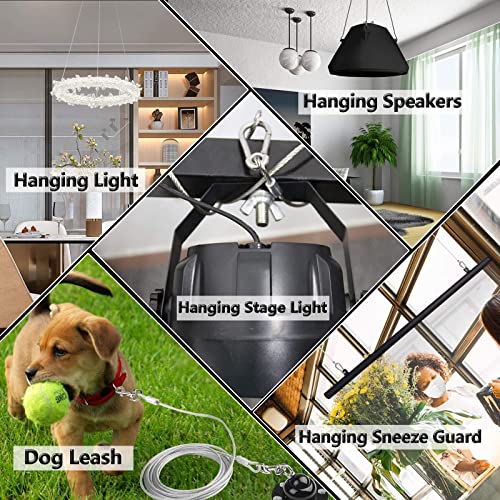 Stainless Steel Safety Cable Lock, Ekunbuy Security Steel Cable Heavy Duty Cable Wire With Carabiner Lock Flexible Cable For Luggage Lock Hanging Light Plants Picture #TOP4