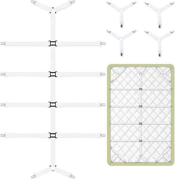 Ptyism tenditori per lenzuola con clip, 5 pezzi