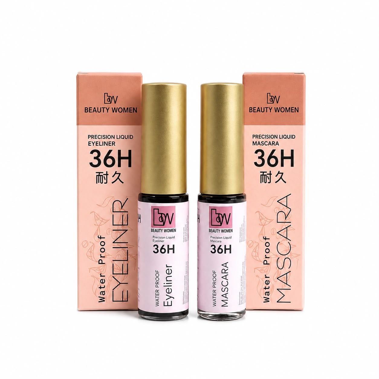 Beauty Women 36H Waterproof Eyeliner and Mascara Combo 8ml+8ml | Smudge-Proof Formula, 36-Hour Wear, Precision Liquid, Volumising Mascara, Professional Grade-image-20
