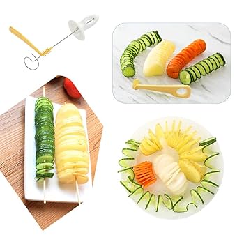Amazon.com: 2 Set Tornado Spiral Potato Cutter Manual Slicer