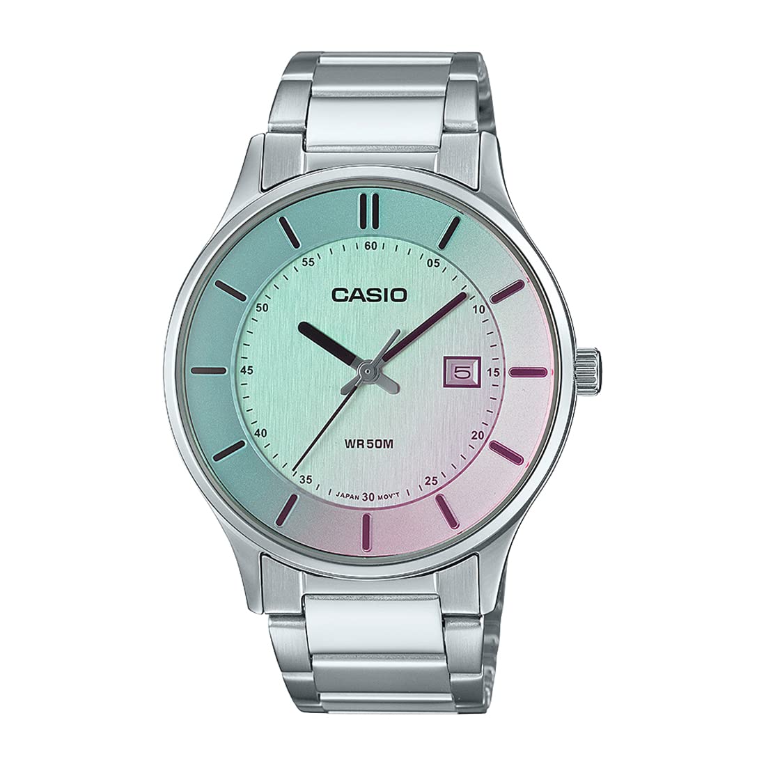 Casio Men Stainless Steel Enticer Analog Blue Dial Watch-Mtp-E605D-7Evdf, Band Color-Silver (B0BQY83W5T) Amazon Price History, Amazon Price Tracker