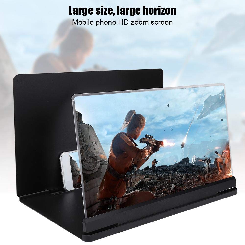 Yongheng 14 inch beeldschermvergrootglas, 3D mobiele telefoon vergrootglas, HD anti-blauw vergrootglas voor film video en games, voor alle smartphones (wit