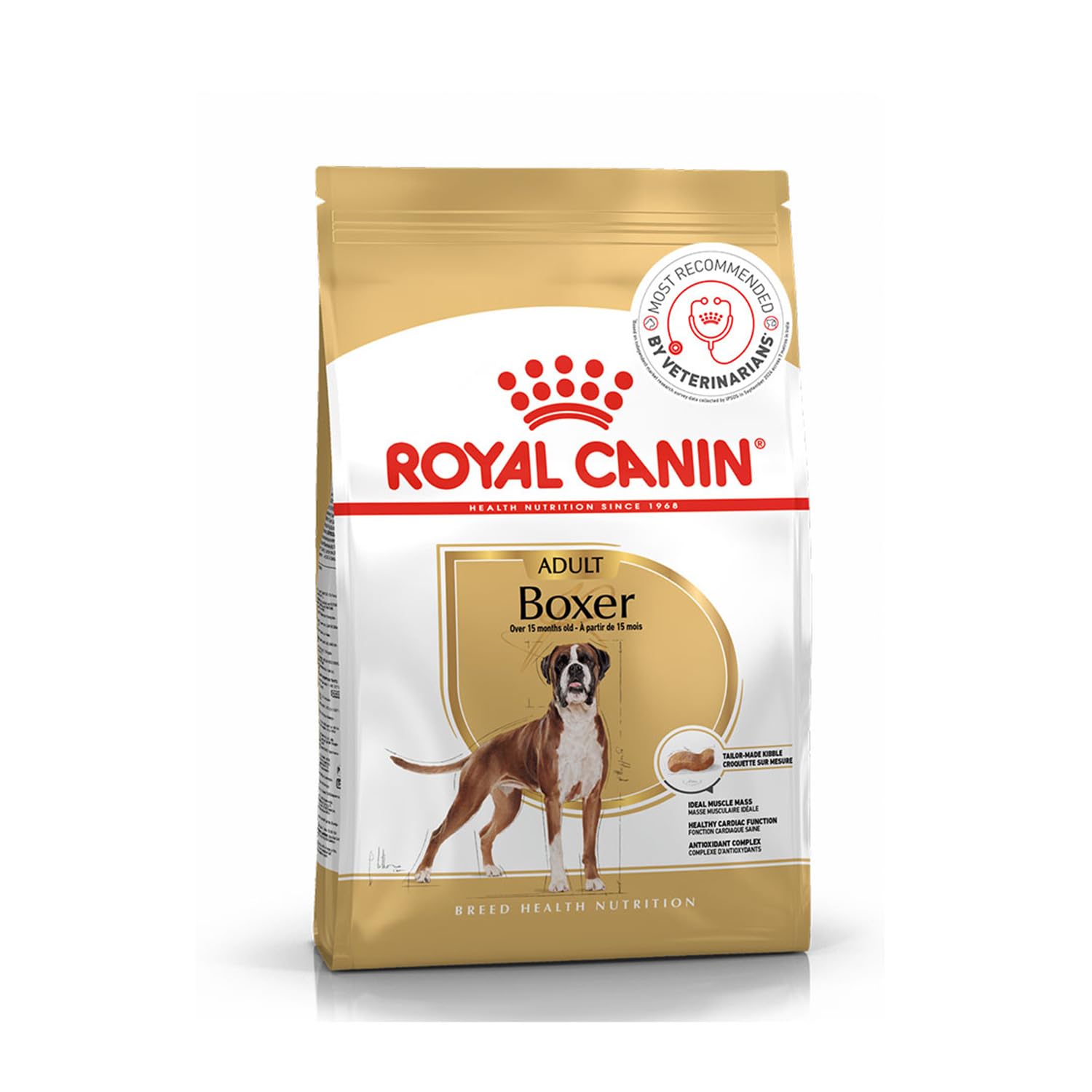 Royal Canin Boxer Adult Dog Food, Dry Food, Promotes Healthy Cardiac Function, Supports Ideal Muscle Mass, Helps with Antioxidant Complex,3 Kg