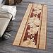 Produktbild Carpeto Rugs Läufer Flur Teppich Modern - Küche Vorzimmer Eingangsbereich - Teppichläufer Meterware 100 cm Breit - Beige 100 x 200 cm