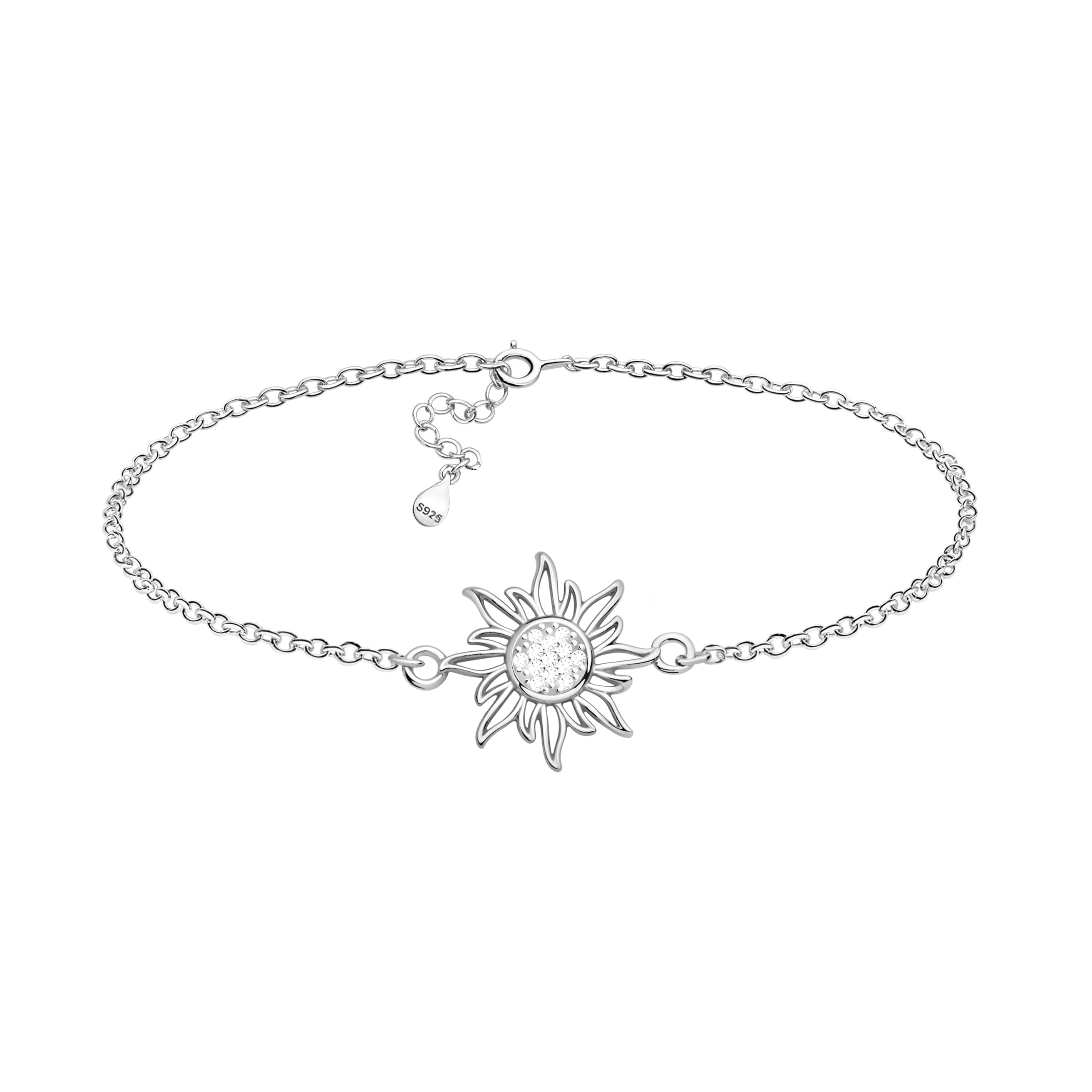 Sofia Milani - Bracciale da Donna in Argento 925 - con Pietra Zircone - Ciondolo a Sole