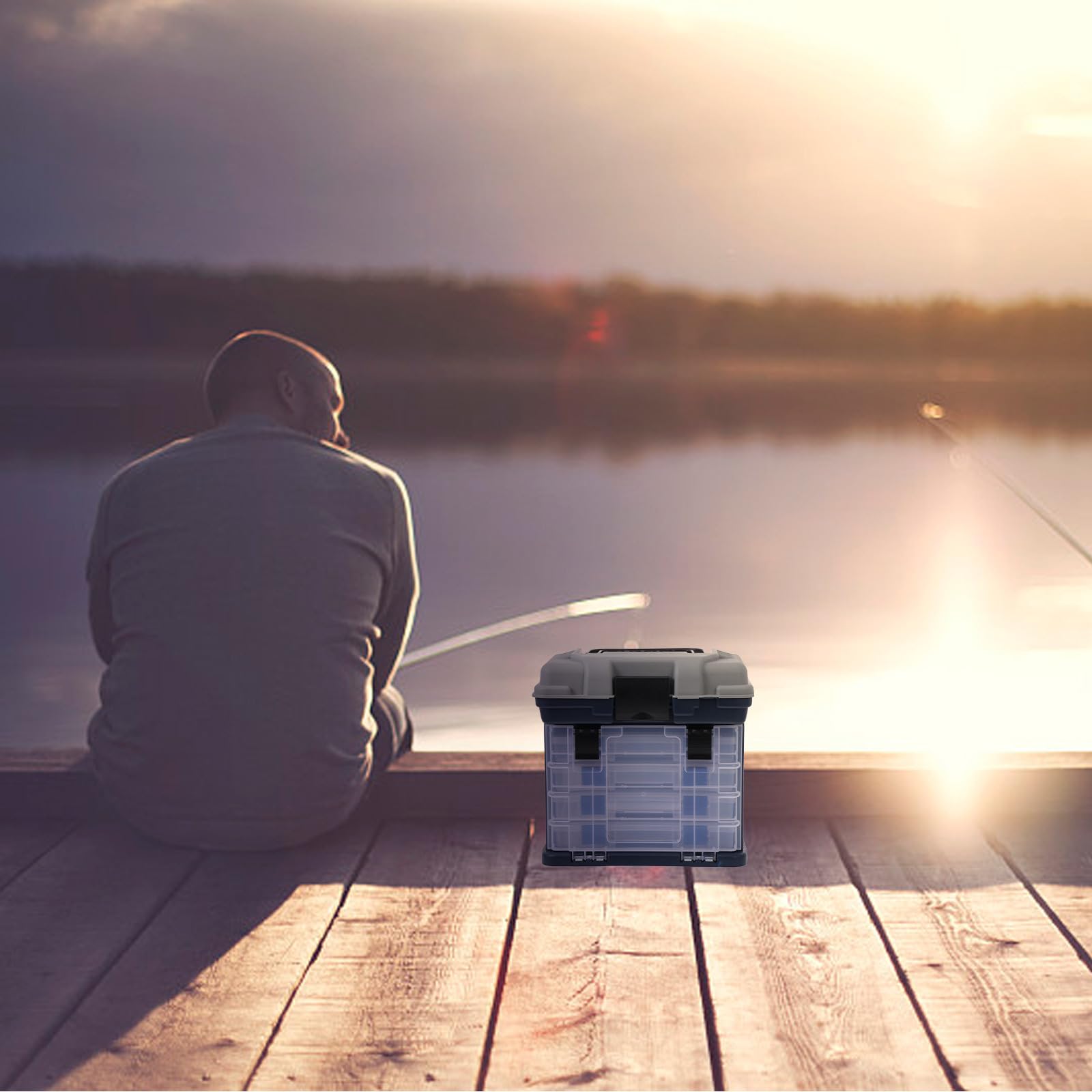 Valigetta Multifunzione per Esche da Pesca, Livelli