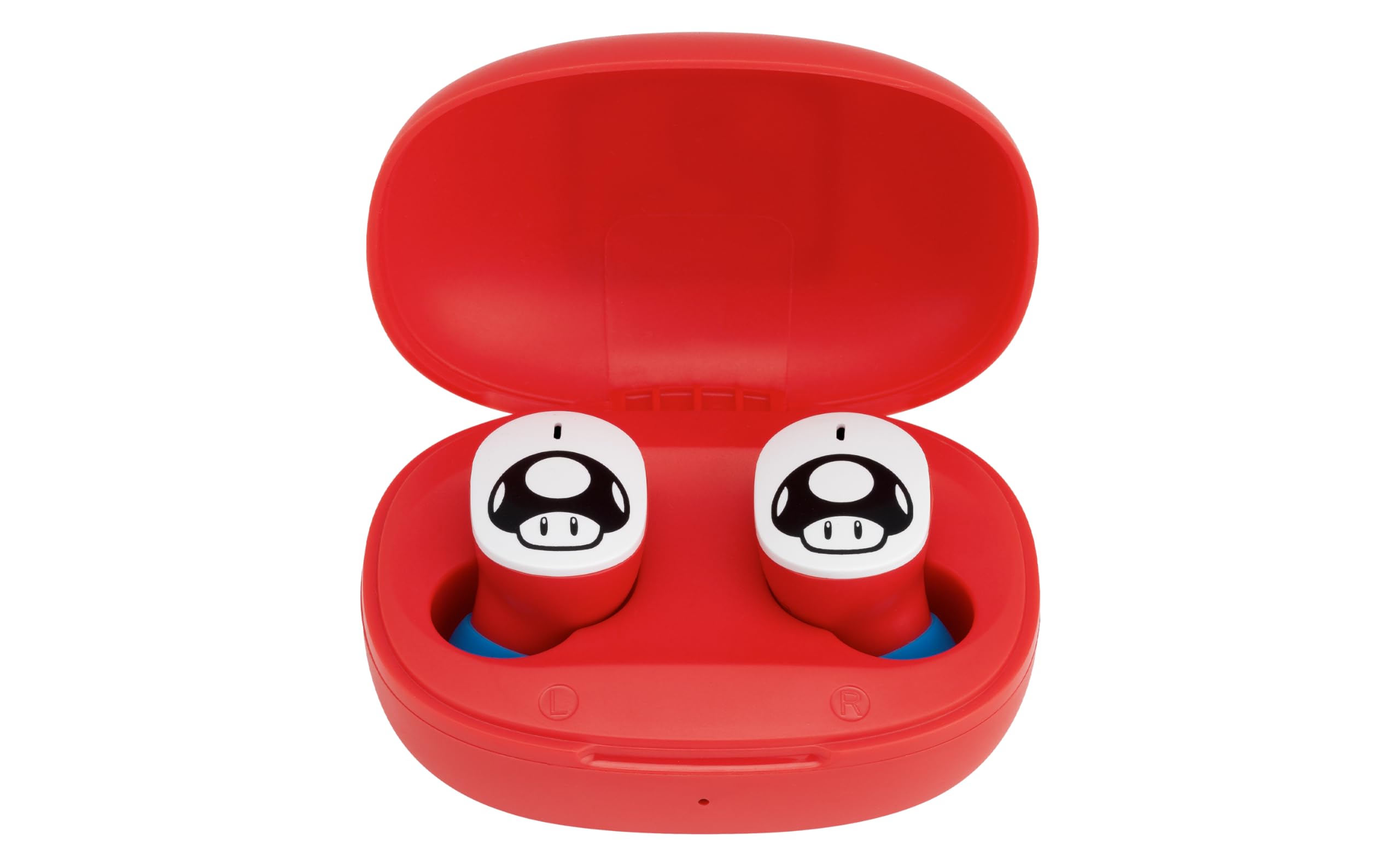Super Mario Wireless Earbuds with Microphone, Bluetooth Earbuds with Charging Case (Mario)