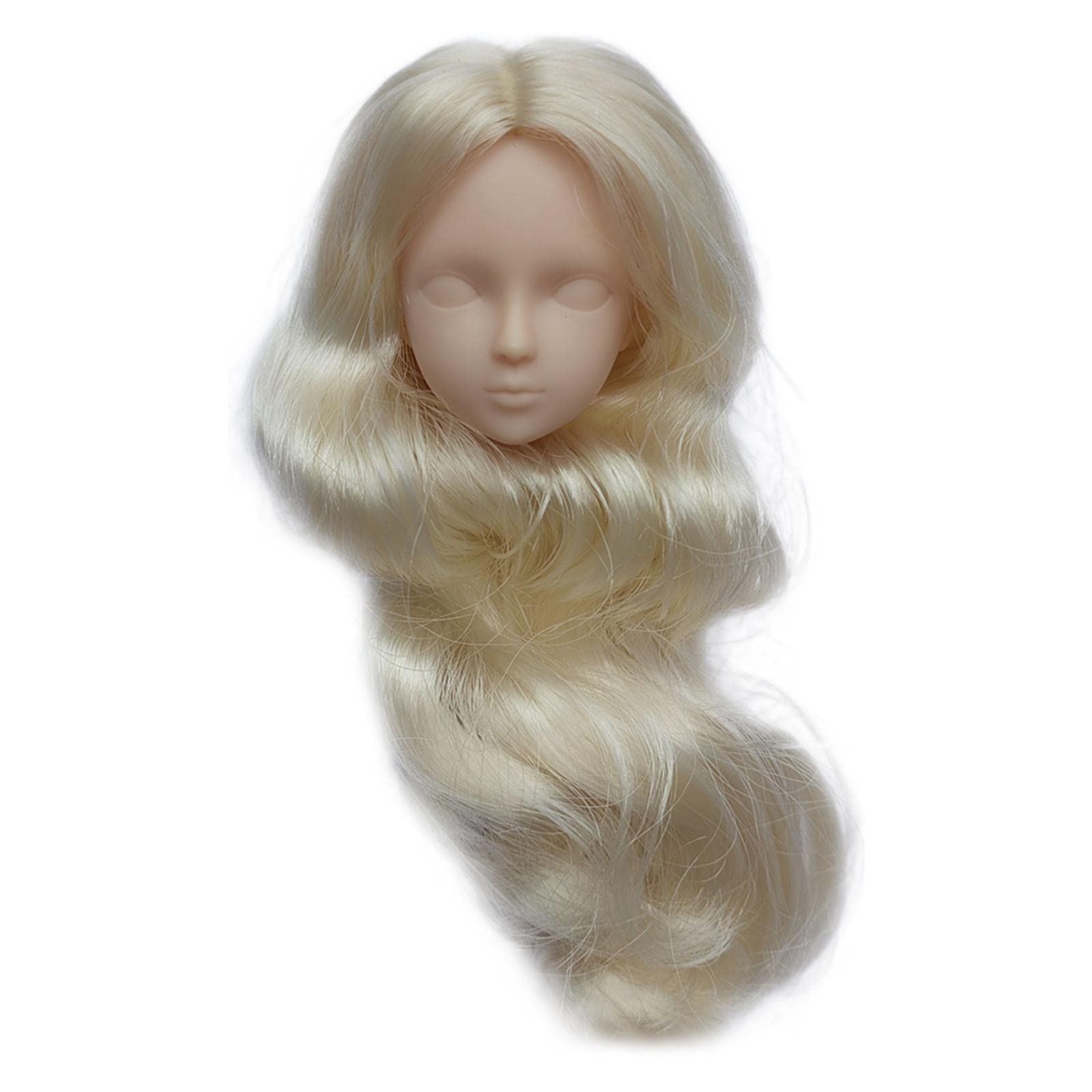 Lyla 1/6 Female Doll Head with Long Hair Ball Jointed Doll Head for Age 3-6 Light Gold Curls-image-16