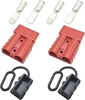 Vista 1 de Conector de batería 50A, kit de conector de desconexión rápida de batería roja CESFONJER para automóvil, autocaravana, baterías solares, cámper