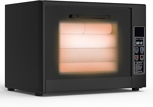 YOTAN Calentador de toallas, calentador de toallas de gran capacidad de 25 litros para montaje en pared o encimera para baño, temperatura ajustable