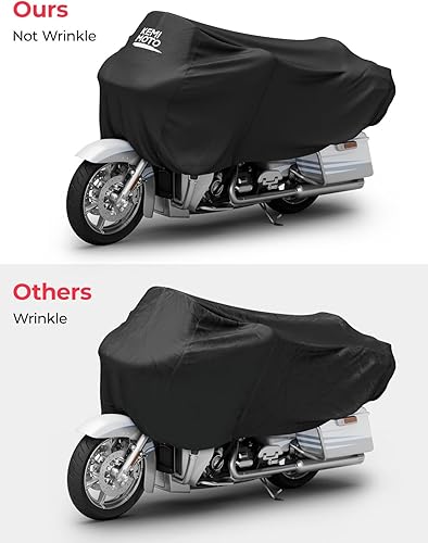 Miniatura 6 de KEMIMOTO Funda para motocicleta Cubierta Media Compatible con modelos Touring Road King Street Glide Road Glide Impermeable al Aire Libre Protéjase
