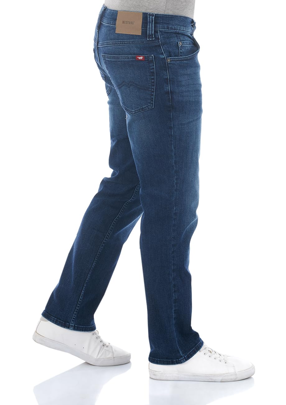 MUSTANG Jeansy męskie Stretch Straight Fit Tramper spodnie jeansowe spodnie denim niebieski czarny 30 31 32 33 34 36 38 40