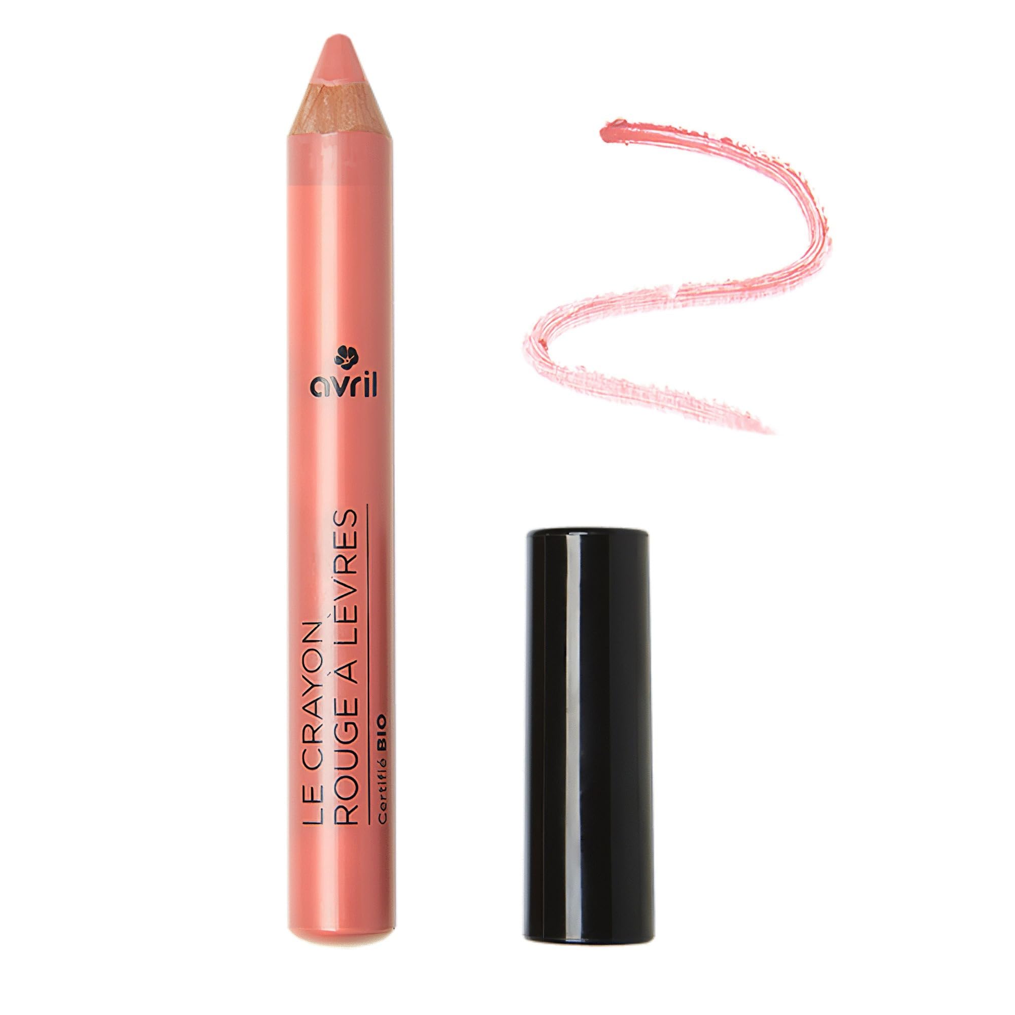 Avril Crayon Rouge à Lèvres Bio – Couleur Intense et Précise – Texture Confort – Maquillage Lèvres Certifié Bio (Bois de rose)