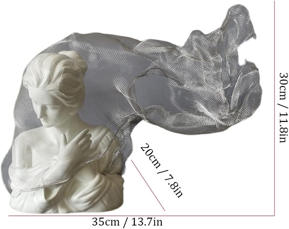 Coffee Table Decor Centerpiece Table Decorations Modern Veil Girl Ceramic Sculpture Decoration Bedroom Living Room Side Several Character Art Bust Statue Decor Ornament Decorative Accents (B )