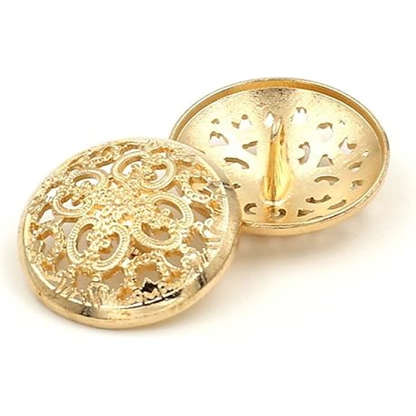 Bestowal 10PCs Gold Plated Metal Button Set