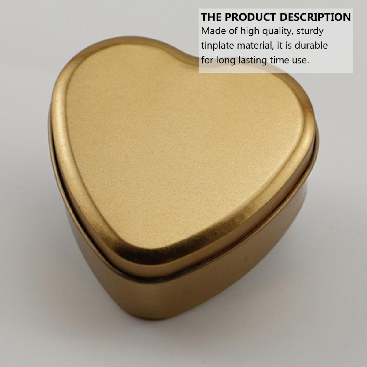 12 Pezzi Scatole in Latta Forma Cuore Oro Portaconfetti Leggere e Portatili per Regalo Nozze e Natale