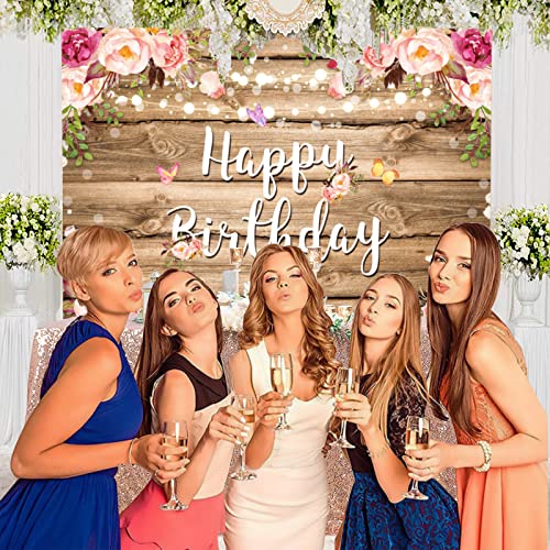 Fondo Fotográfico Floral Rosa para Cumpleaños 7x5ft miniatura 2