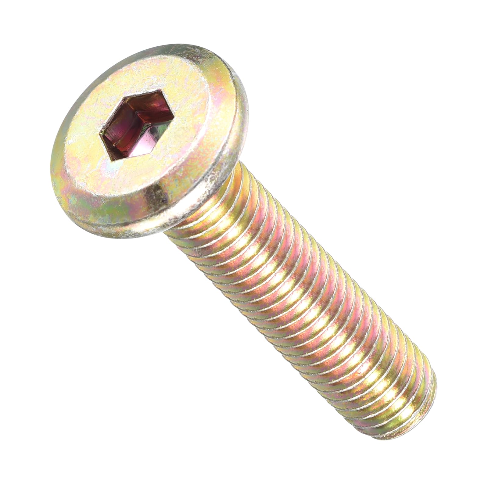METALLIXITY Flat Head Hex Socket Cap Screws Bolts(M8-1.25x35) 10Pcs, Steel Hex Socket Furniture Bolts Screws