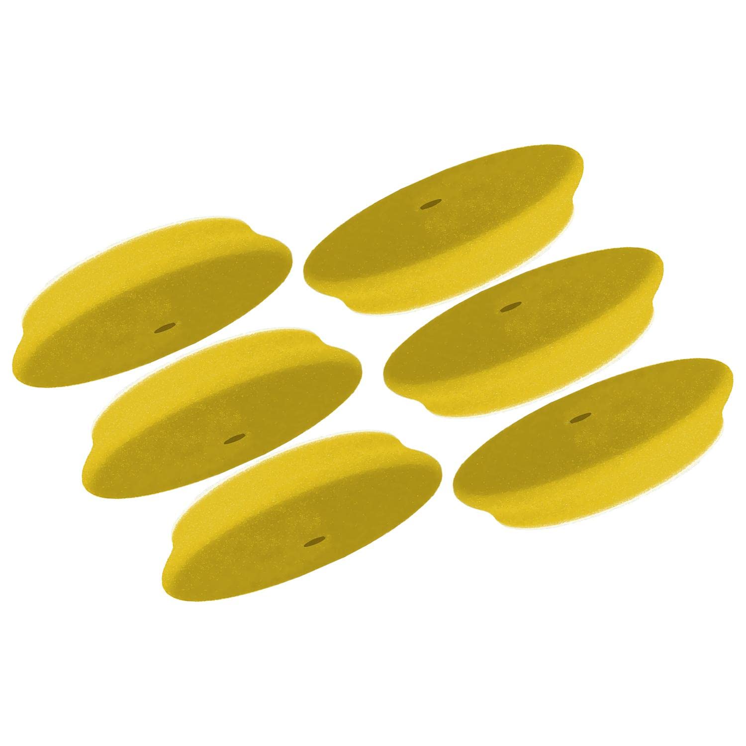 Spugna per lucidatura fine, 130-150 mm, colore: giallo, 6 pezzi