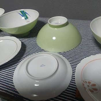 Amazon.co.jp: 深川製磁 野菜柄 お茶碗 揃え小皿 揃え 5客セット