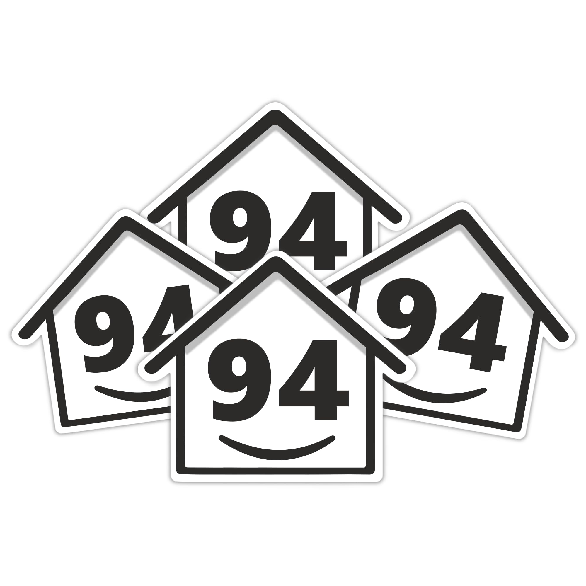 4 x Bin Numbers for Wheelie Bins, 1-99, 15cm ‘Happy House’ Design Dustbin Stickers, Easy Application Stick On Number Stickers - Weatherproof Self Adhesive Vinyl, Black (11) — view 21