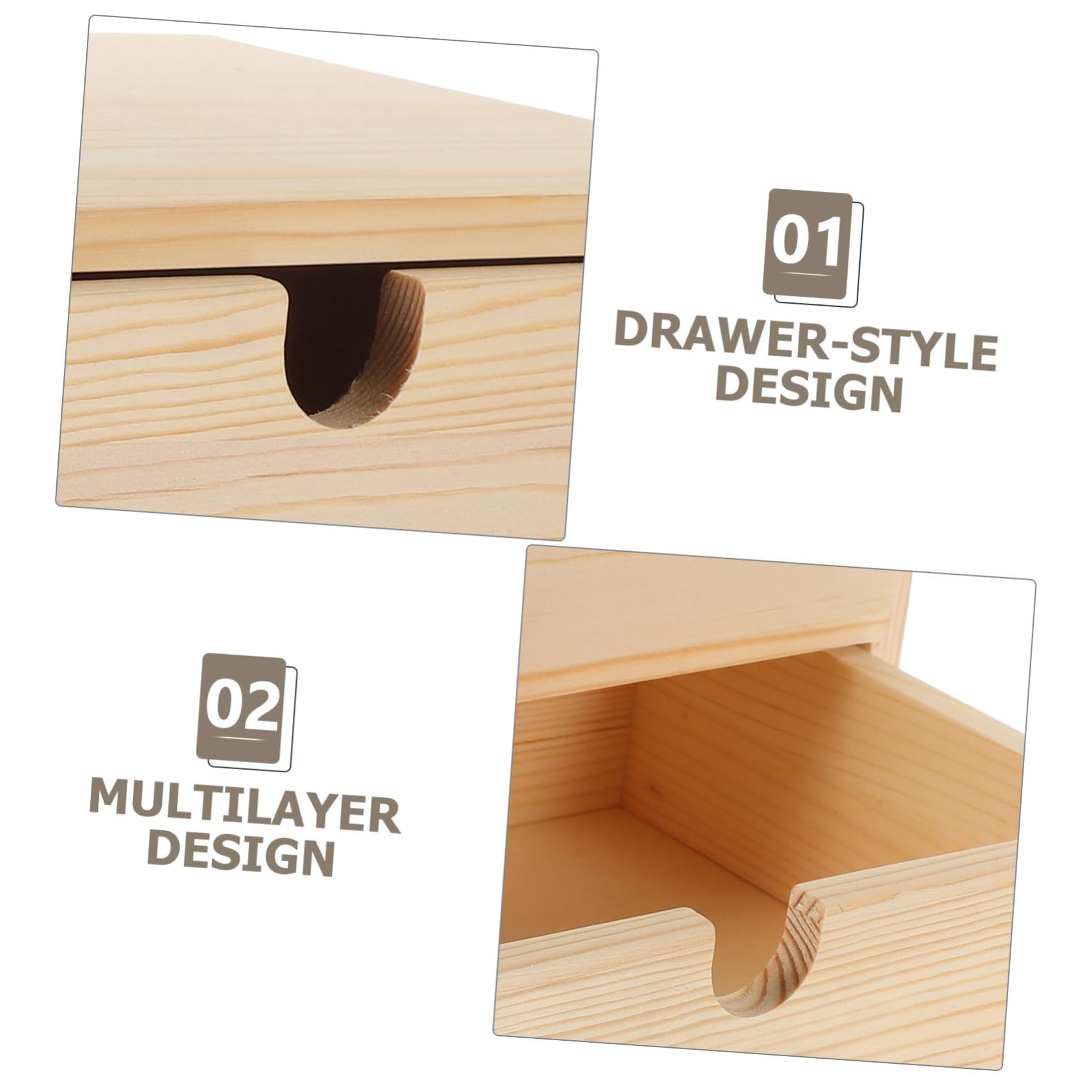 Scatola Contenitore con Cassetti per Organizer Scrivania e Gioielli Capacità per Accessori per e Studio