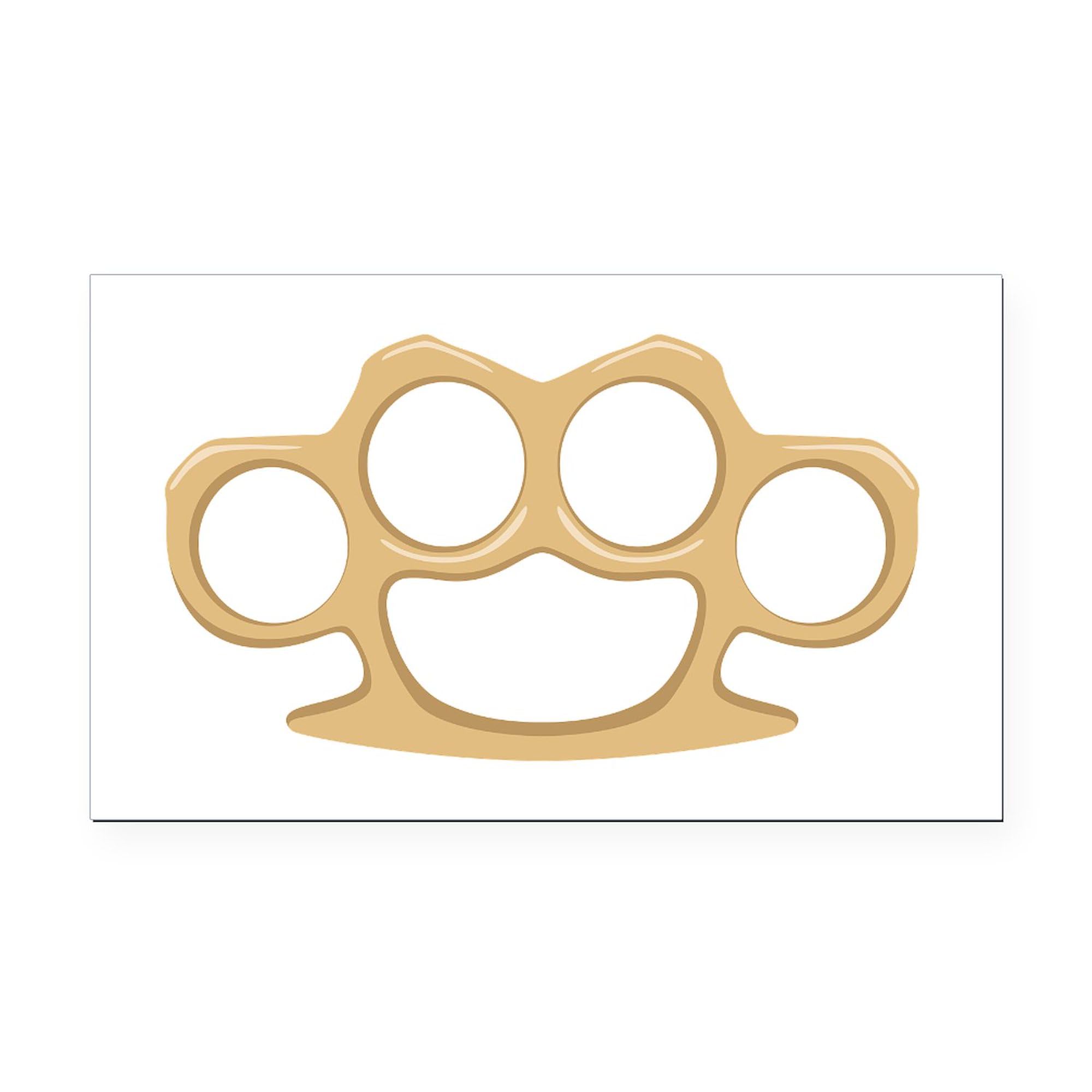 CafePress Brass Knuckles Rectangle Car Bumper Magnet