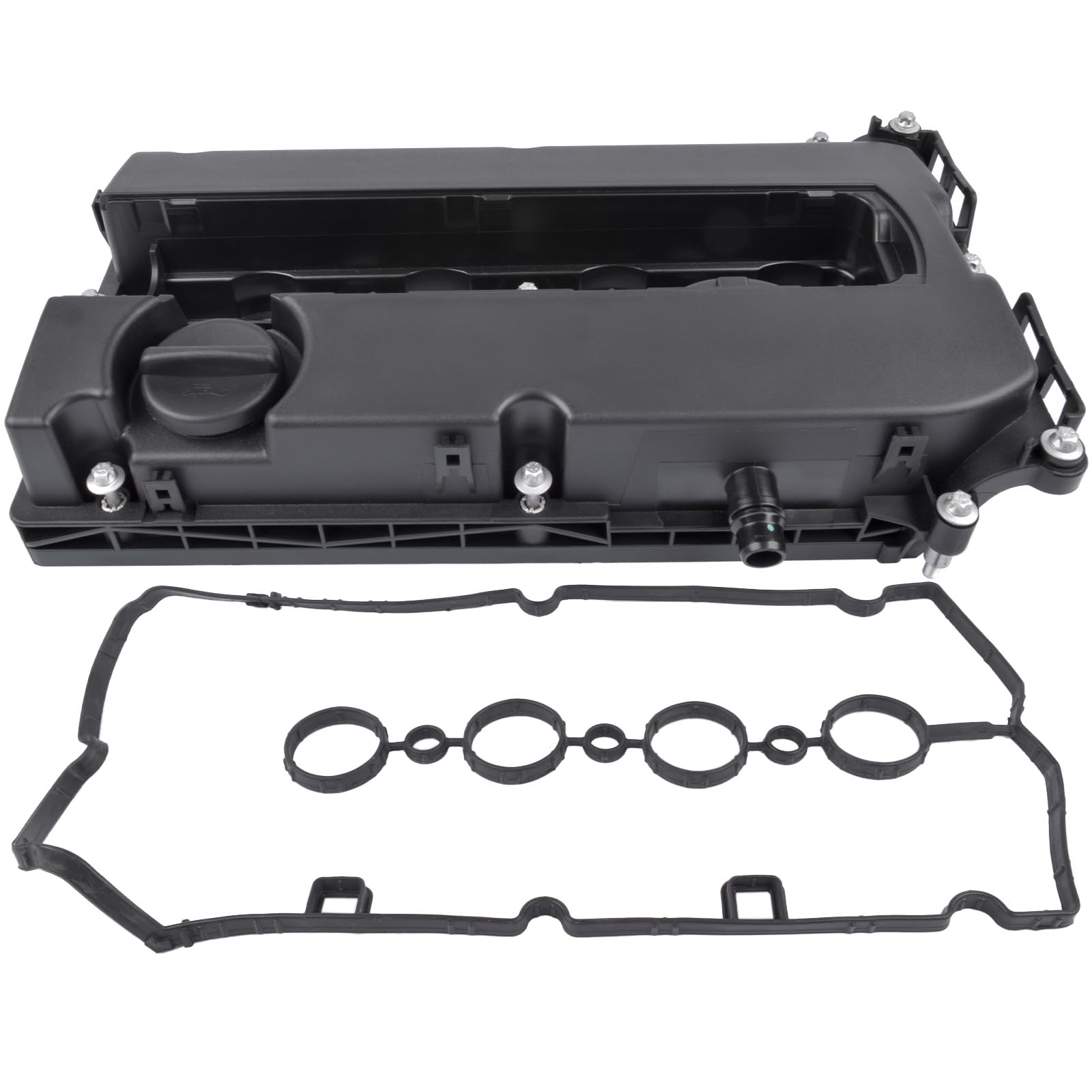 Bisenya tapa de válvula + junta de tapa de válvula Compatible con Astra H Astra J Corsa E Insignia A Meriva Mokka/Mokka X Vectra C Zafira #55564395 55558673 50002115 689045057 ECVMG001 para 1.6 1.8