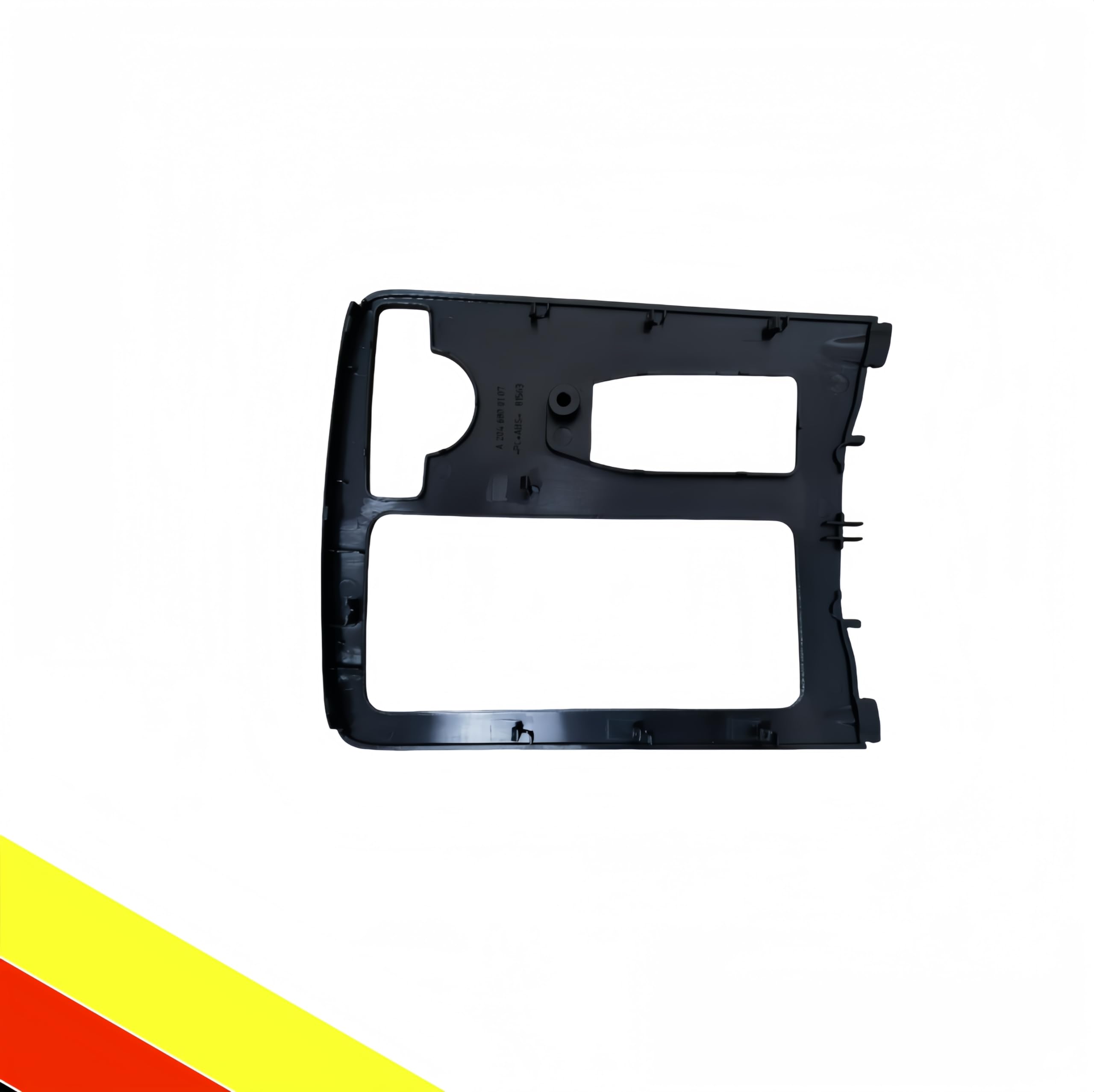 POETRYXIAO Rivestimento del telaio del portabevande della console centrale per Mercedes Classe C W204 A2046807607905, rivestimento decorativo per auto (nero)