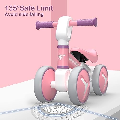 Miniatura 7 de Bicicleta de equilibrio para bebés de 1 año de edad, juguetes de equitación de 12 a 36 meses, bicicleta para niños pequeños con asiento ajustable,