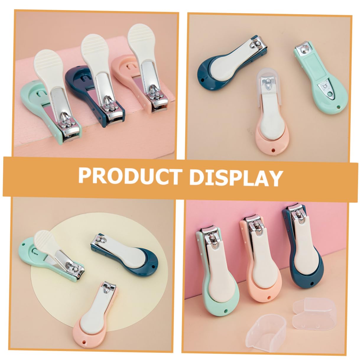 VANZACK 15 Stck. Teiliges Nagelknipser mit Silikonhülle Sicherer Nageltrimmer für Neugeborene und Kleinkinder Ergonomisch Gebogen Leicht Kompakt zur Präzisen Fingernagelpflege und