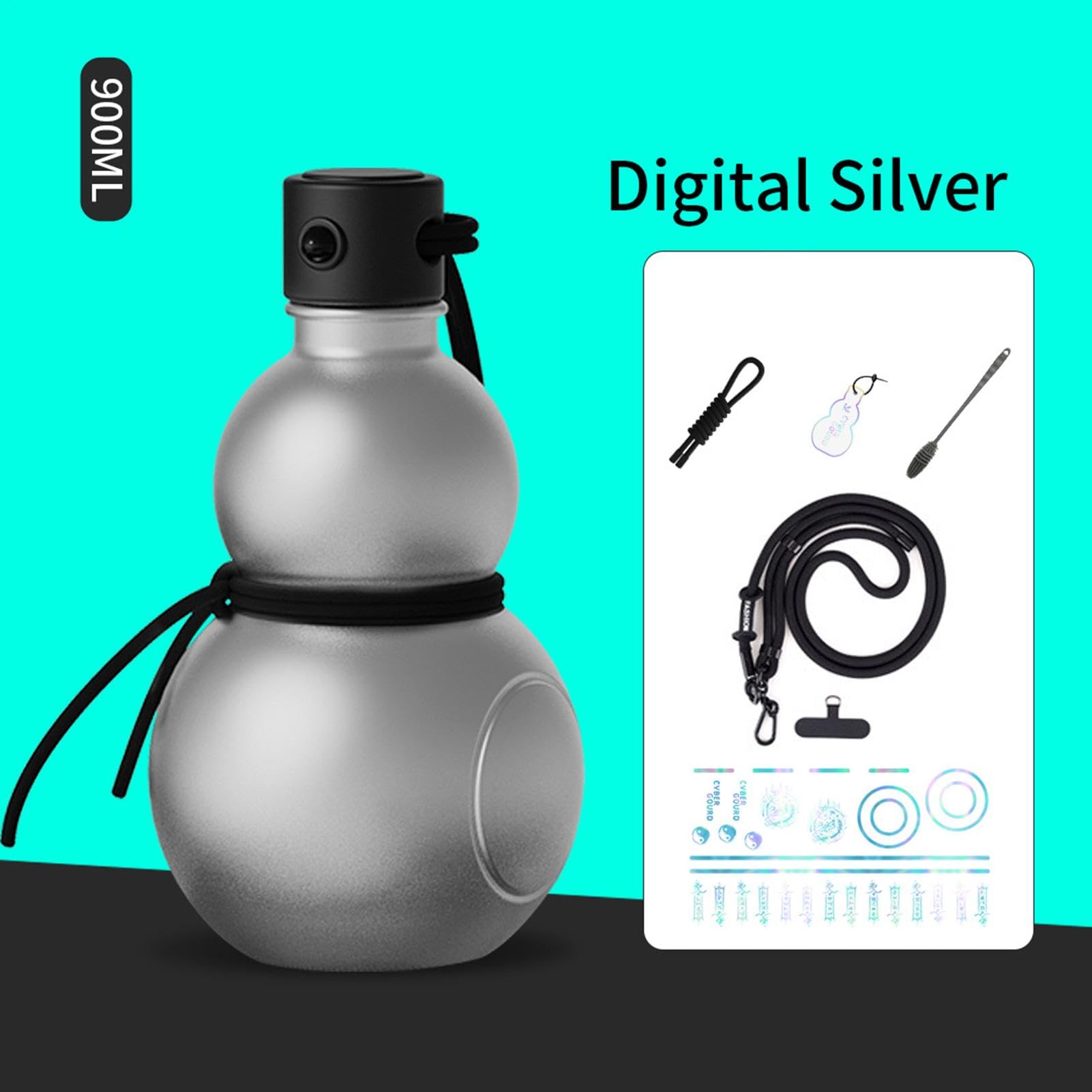 900ML Drinking Gourd - Gourd Water Bottle | Chinese Travel Water Bottle | Creative Sports Drinking Bottle Gourd | Fashion Water Cup Large Capacity Gourd Watering Can for Gym Sports