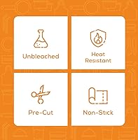Vista 4 de GUSTO Hojas de papel pergamino precortadas para hornear, 16 x 24 pulgadas, 100 unidades, antiadherentes, sin blanquear, hojas de papel pergamino