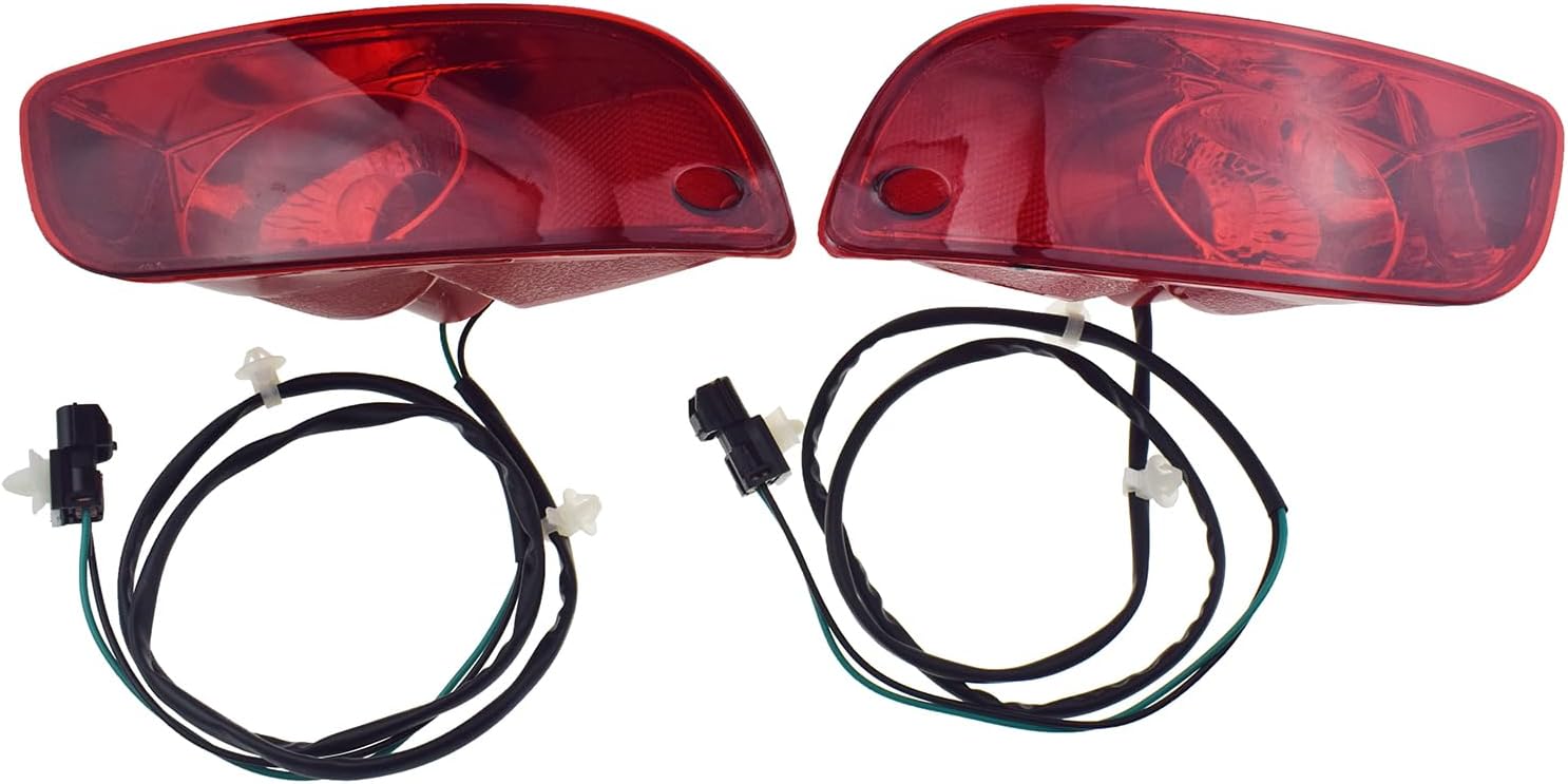 Generic Car 2Pcs Rear Left Right Bumper Reflector Lamp For 2007 2008-2009 Hyundai Santa Fe 92408-2B010 92409-2B010