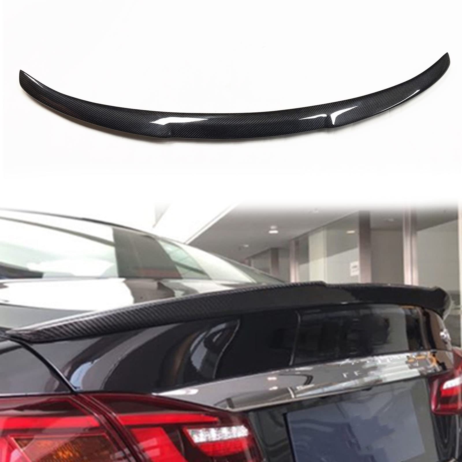 Aileron arrière en fibre de carbone style PSM pour coffre de Infiniti Q70 2014-2019