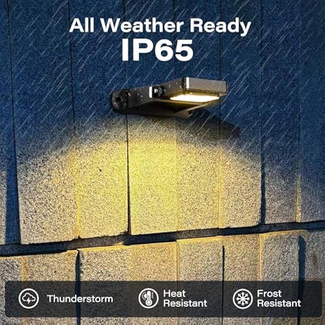 200LM Solar Wall Lights Outdoor 6 Colors, 2200mAh Long Lasting Solar Powered Deck Lights, 360¡ã Adjustable Porch Light IP65 Waterproof, Glass Panel Fence Light for Gutter, Step, 4 Pack